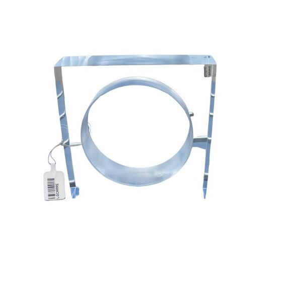 Laurent Guillot Lucite Square Bangle Bracelet Vintage Clear MSRP $350 - Picture 5 of 11